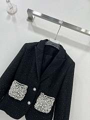 Fortok Chanel Lapel Pearl Pocket Jacket  - 6