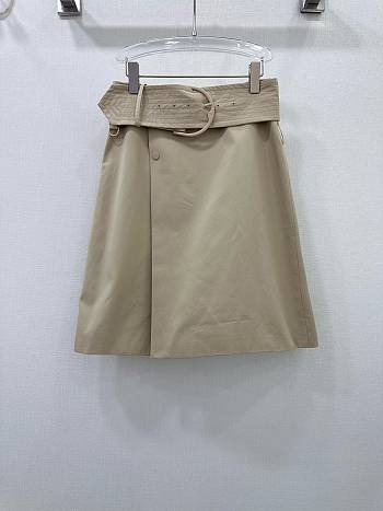 Fortok Burberry Canvas Wrap Skirt Beige