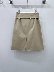 Fortok Burberry Canvas Wrap Skirt Beige - 3