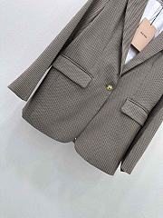 Fortok Miu Miu Houndstooth Long Suit Jacket - 4