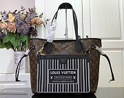 Fortok Louis Vuitton  Neverfull Inside Out MM Bag Black & Brown M12061 32x27x14cm - 1