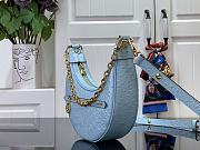 Fortok Louis Vuitton Loop PM Bag Blue Ostrich Leather N85900 23x13x6cm - 5