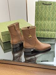 Fortok Gucci Half Horsebit Ankle Boots Brown - 6