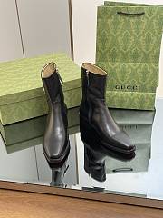 Fortok Gucci Half Horsebit Ankle Boots Black - 3