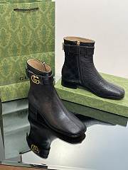 Fortok Gucci Vintage GG Belt Buckle Boots Knight Boots Black - 1