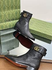 Fortok Gucci Vintage GG Belt Buckle Boots Knight Boots Black - 6