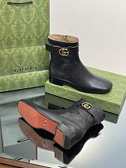 Fortok Gucci Vintage GG Belt Buckle Boots Knight Boots Black - 2