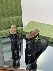 Fortok Gucci Vintage GG Belt Buckle Boots Knight Boots Black - 4
