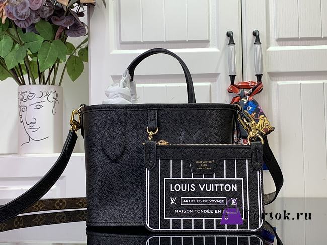 Fortok Louis Vuitton Neverfull Bandoulière Inside Out BB Bag Black M12099 24x14x9cm - 1