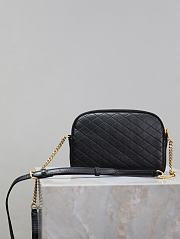 Fortok Saint Laurent Gaby Quilted Lambskin Chain Bag Black 733667 19x3x3.5cm  - 6