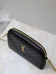 Fortok Saint Laurent Gaby Quilted Lambskin Chain Bag Black 733667 19x3x3.5cm  - 5