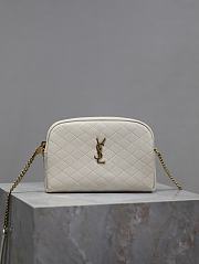 Fortok Saint Laurent Gaby Quilted Lambskin Chain Bag White 733667 19x3x3.5cm  - 1