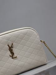 Fortok Saint Laurent Gaby Quilted Lambskin Chain Bag White 733667 19x3x3.5cm  - 6