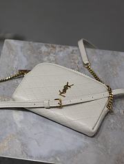 Fortok Saint Laurent Gaby Quilted Lambskin Chain Bag White 733667 19x3x3.5cm  - 4