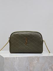 Fortok Saint Laurent Gaby Quilted Lambskin Chain Bag Green 733667 19x3x3.5cm  - 1