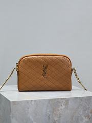 Fortok Saint Laurent Gaby Quilted Lambskin Chain Bag Brown 733667 19x3x3.5cm  - 1