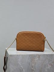 Fortok Saint Laurent Gaby Quilted Lambskin Chain Bag Brown 733667 19x3x3.5cm  - 2