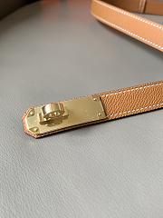 Fortok Hermes Classic 1.8 Kelly Epsom Calfskin Belt Brown - 5