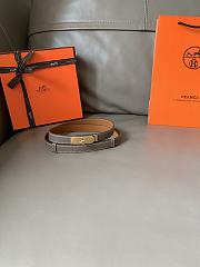 Fortok Hermes Classic 1.8 Kelly Epsom Calfskin Belt Grey - 6