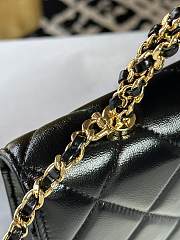 Fortok Chanel 24B twisted Chain Handle Woc Bag Black 19x12x4.5cm - 3