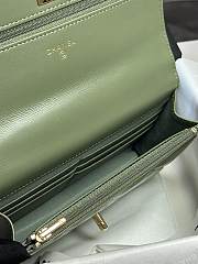 Fortok Chanel 24B twisted Chain Handle Woc Bag Green 19x12x4.5cm - 5