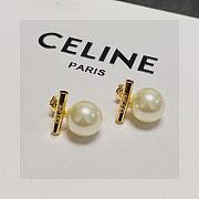 Fortok Celine Metal With Pearl Earrings - 1