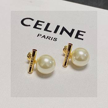 Fortok Celine Metal With Pearl Earrings