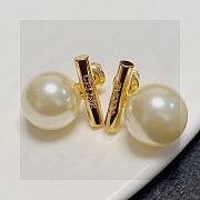 Fortok Celine Metal With Pearl Earrings - 6
