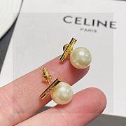 Fortok Celine Metal With Pearl Earrings - 5