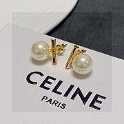 Fortok Celine Metal With Pearl Earrings - 4