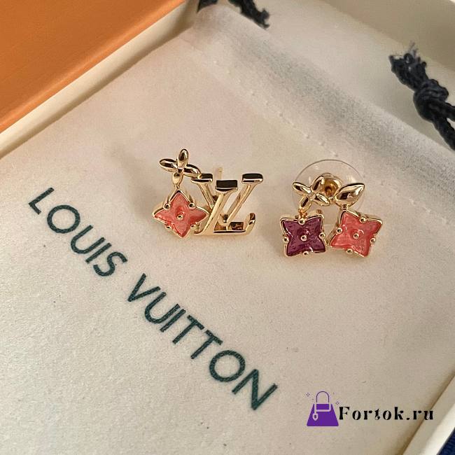 Fortok Louis Vuitton 2024 Classic Old Flower Earrings - 1