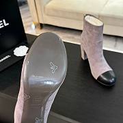 Fortok Chanel Suede Calfskin & Lambskin Grey & Black Short Boots - 4