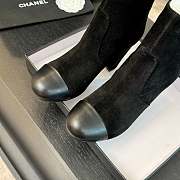 Fortok Chanel Suede Calfskin & Lambskin Black Short Boots - 4