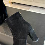 Fortok Chanel Suede Calfskin & Lambskin Black Short Boots - 3