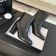 Fortok Chanel Lambskin Black Short Boots - 4