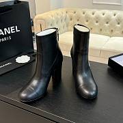 Fortok Chanel Lambskin Black Short Boots - 3