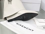 Fortok Givenchy Box Calfskin Shark Lock Ankle Boots White - 3