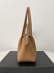 Fortok Prada Medium Leather Handbag Caramel 1BA444 28×16×10.5cm - 3