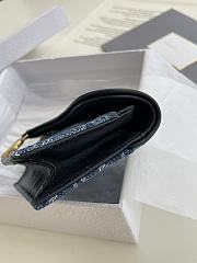 Fortok Dior Denim Card Holder 11x2x8cm - 6