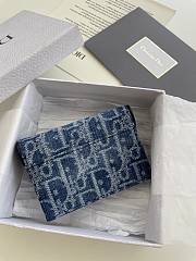 Fortok Dior Denim Card Holder 11x2x8cm - 4