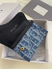 Fortok Dior Denim Card Holder 11x2x8cm - 2