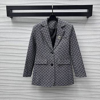 Fortok Gucci 2024 Full-print Jacquard Suit Jacket