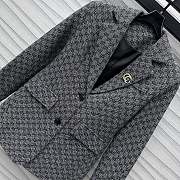 Fortok Gucci 2024 Full-print Jacquard Suit Jacket - 2
