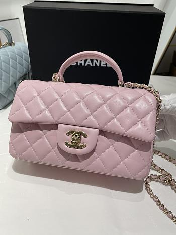 Fortok Chanel Classic CF Mini Flap Handle Bag 20x13x9cm