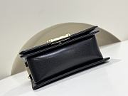 Fortok Chanel 24A Leboy Grained Calfskin Classic Bag Black 20cm - 6