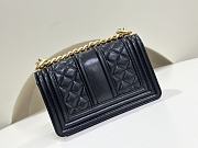 Fortok Chanel 24A Leboy Grained Calfskin Classic Bag Black 20cm - 5