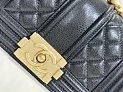 Fortok Chanel 24A Leboy Grained Calfskin Classic Bag Black 20cm - 2