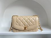 Fortok Chanel Vintage Princess Diana Bag Beige 22.5x14x7cm - 1