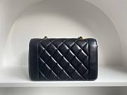 Fortok Chanel Vintage Princess Diana Bag Black 22.5x14x7cm - 6