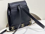 Fortok Chanel Vintage Backpack With Golden Hardware Logo 31x11x39cm - 4